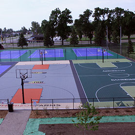 Full Basketball Courts Outside